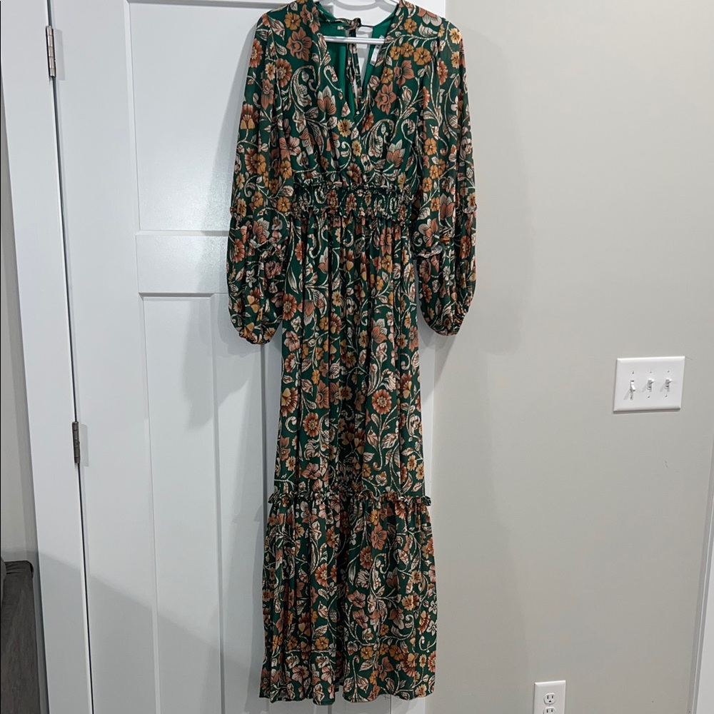 Baltic Born Green Floral Long Sleeve Dress